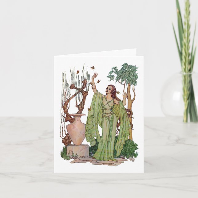 Déesse Carte pour notes du printemps (Devant)