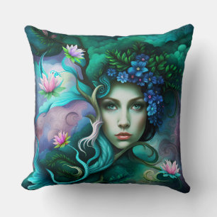 Déesse de ForestThrow Coussin