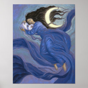Déesse de la lune et affiche du chat