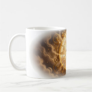 Déesse de l'Âge d'Or Mug à Cœur Brillant Horloge