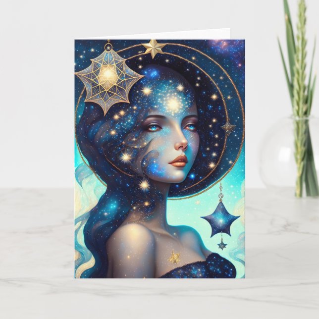 Déesse des étoiles Toutes les occasions Carte de v (Devant)