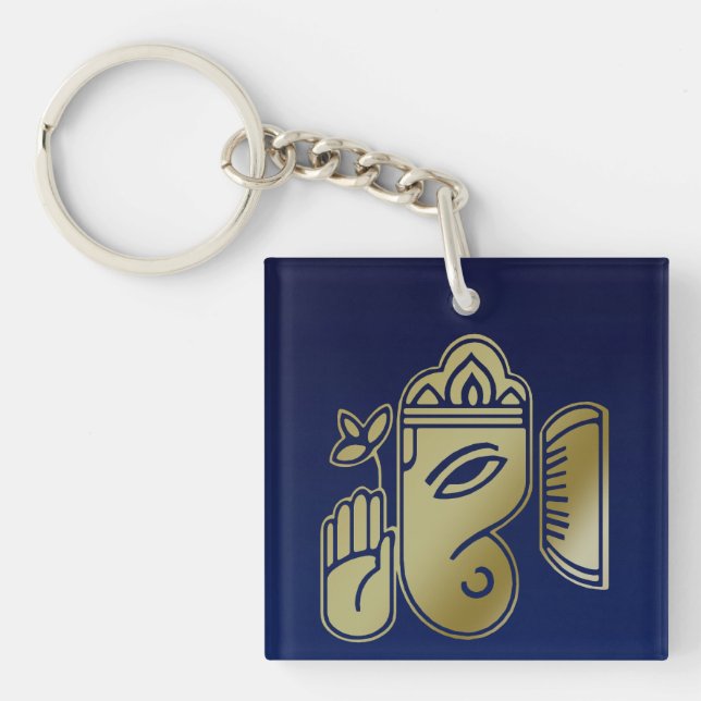 Déesse d'or Ganesha - Porte - clé acrylique (Devant)