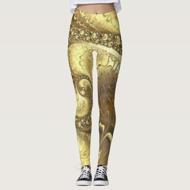 "Déesse d'or : Leggings de luxe pour chaque occasi (Devant)