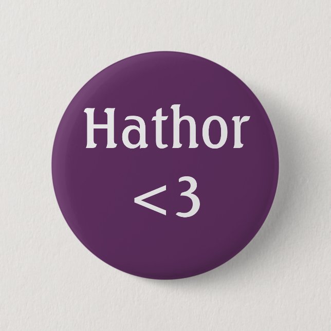 Déesse égyptienne - Hathor love badge (Devant)