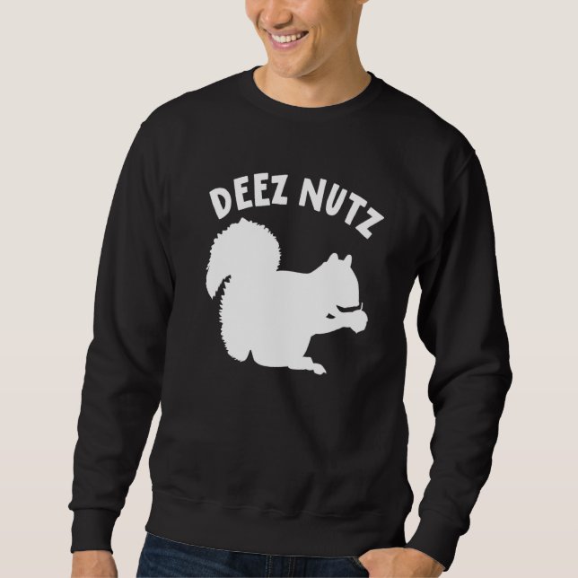 Deez Nuts Nutcracker Christmas Pajama Funny Ugly X Sweatshirt (Front)
