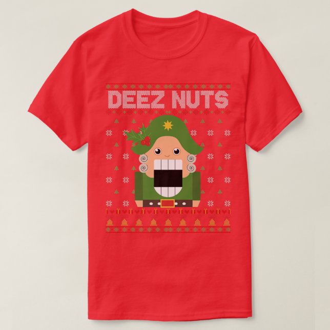 Deez Nuts Nutcracker Funny Ugly Christmas Sweat  (Design devant)