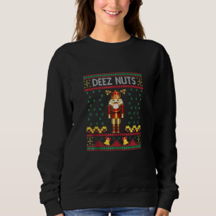 Deez Nuts Nutcracker  Ugly Christmas Sweater Meme