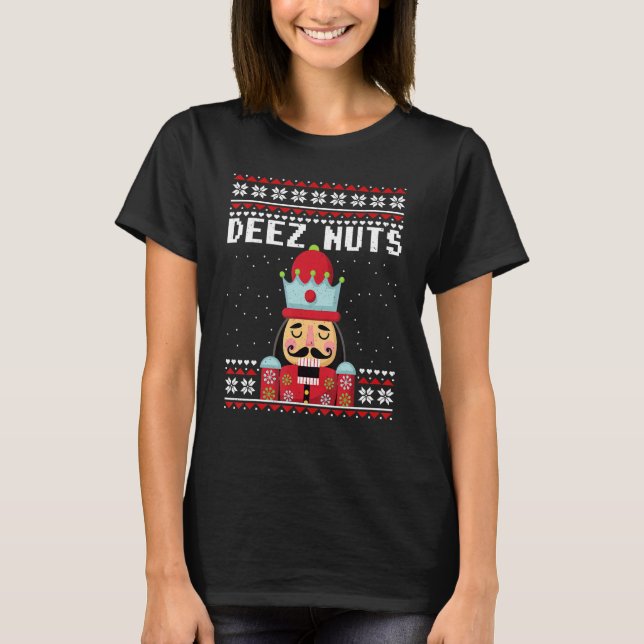 Deez Nuts Ugly Christmas Sweater   Nutcracker Xmas (Front)