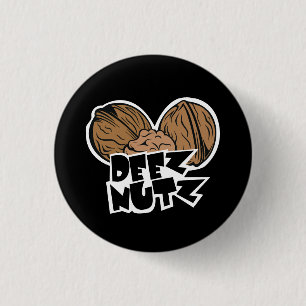 Deez Nutz Funny Illustration 1 Inch Round Button
