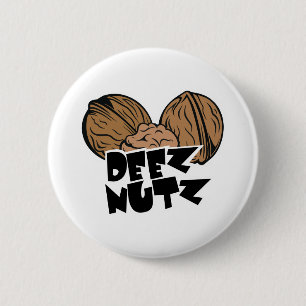 Deez Nutz Funny Illustration 2 Inch Round Button