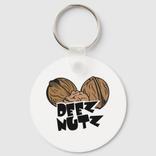 Deez Nutz Funny Illustration Keychain