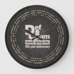 Def Jam Slipmat clock. Large Clock