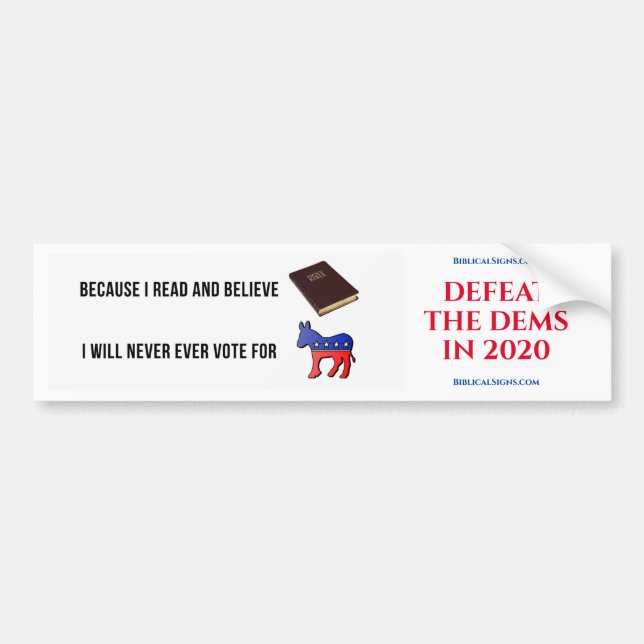 "Défaites les dems" Bumper Sticker (Devant)
