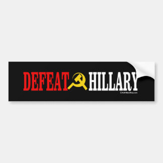 Defeat Hillary - Anti-Hillary - white -.png Bumper Sticker