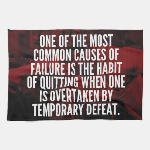 Defeat Is Temporary - Workout Motivational Kitchen Towel