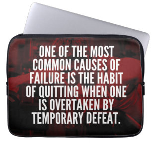 Defeat Is Temporary - Workout Motivational Laptop Sleeve