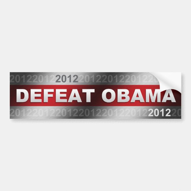 Defeat Obama 2012 Bumper Sticker (Front)