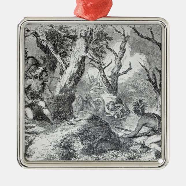 Defeat of General Braddock Metal Ornament (Front)
