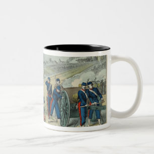 Defeat of the Rebels Entrenched in the Cemetery Two-Tone Coffee Mug