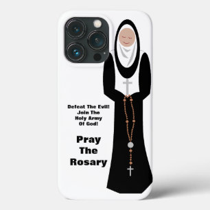 Defeat the evil...Pray the rosary  iPhone 13 Pro Case
