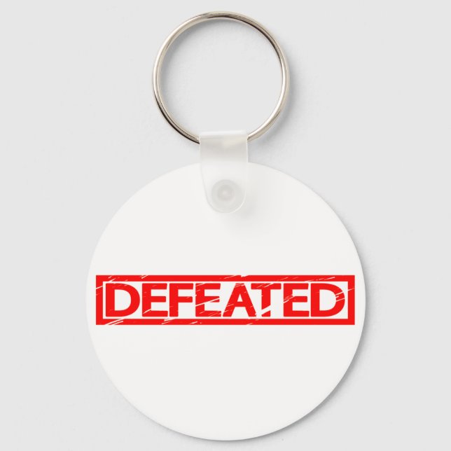 Defeated Stamp Keychain (Front)