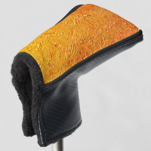 Defective wall with yellow and orange texture golf head cover