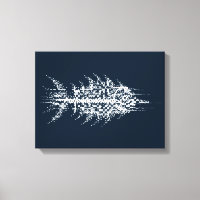 Défectuosité Pixel Art mural poisson blanc