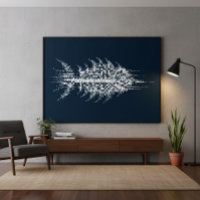 Défectuosité Pixel Art mural poisson blanc