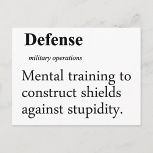 Defence Definition Postcard