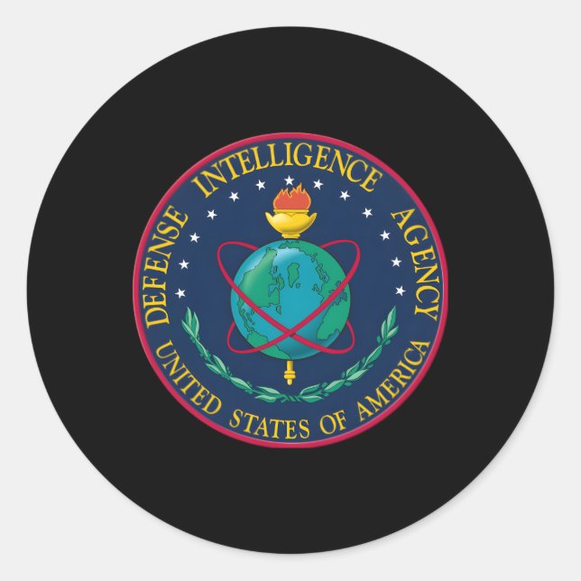 Defence Intelligence Agency Dia Dod Military Classic Round Sticker (Front)