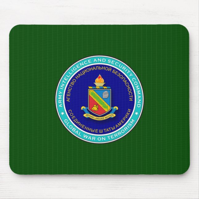 Defence Language Institute insignia on seal image Mouse Pad (Front)