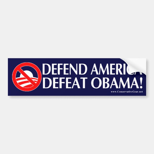 Defend America Defeat Obama Bumper Sticker (Front)