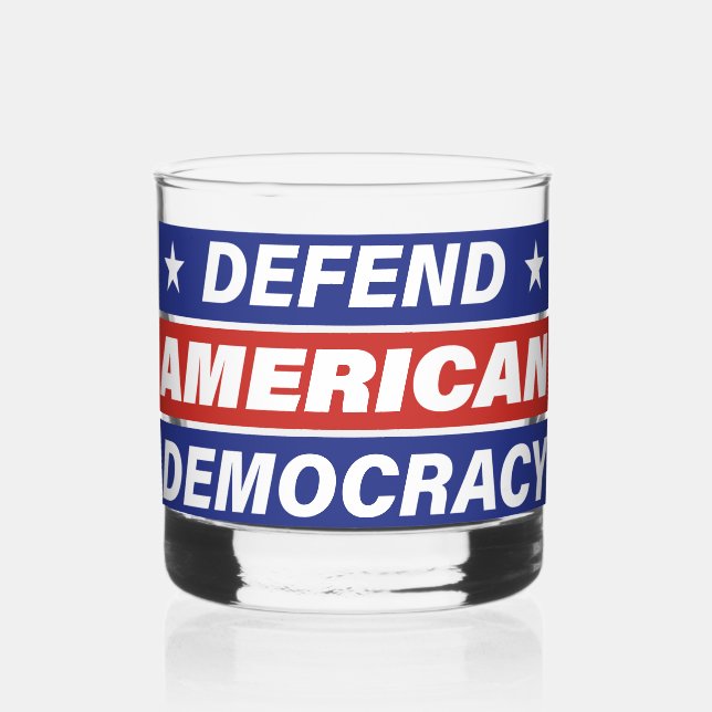 Defend American Democracy Shot Glass (Front)