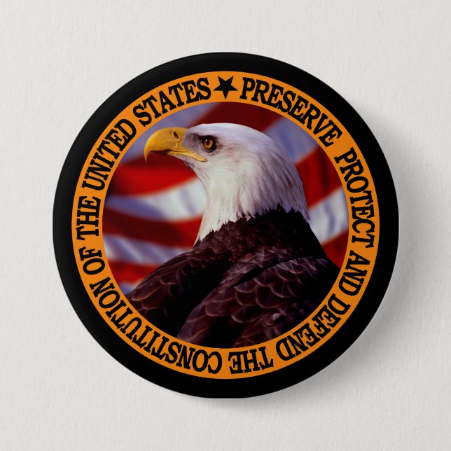 "Defend And Preserve Freedom." 3 Inch Round Button (Front)