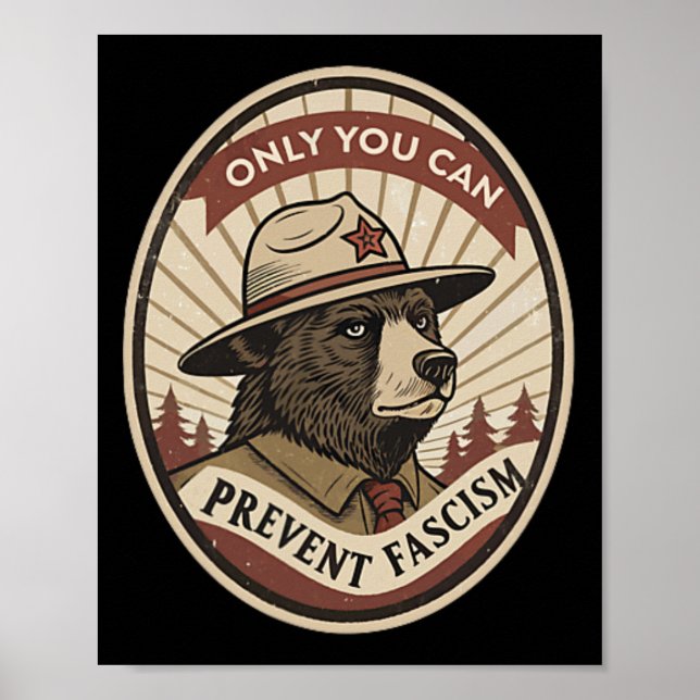 Defend Democracy - Clic Only You Can Prevent Facis Poster (Front)