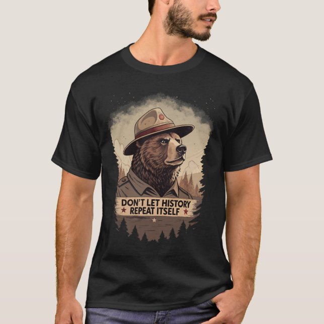Defend Democracy - Don't Let History Repeat Itself T-Shirt (Front)