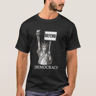 Defend Democracy Political Freedom Voting Rights L T-Shirt