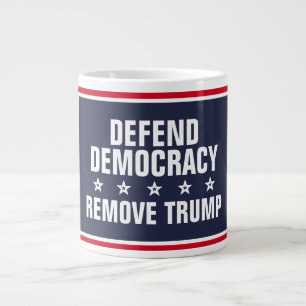 Defend Democracy Remove Trump Large Coffee Mug