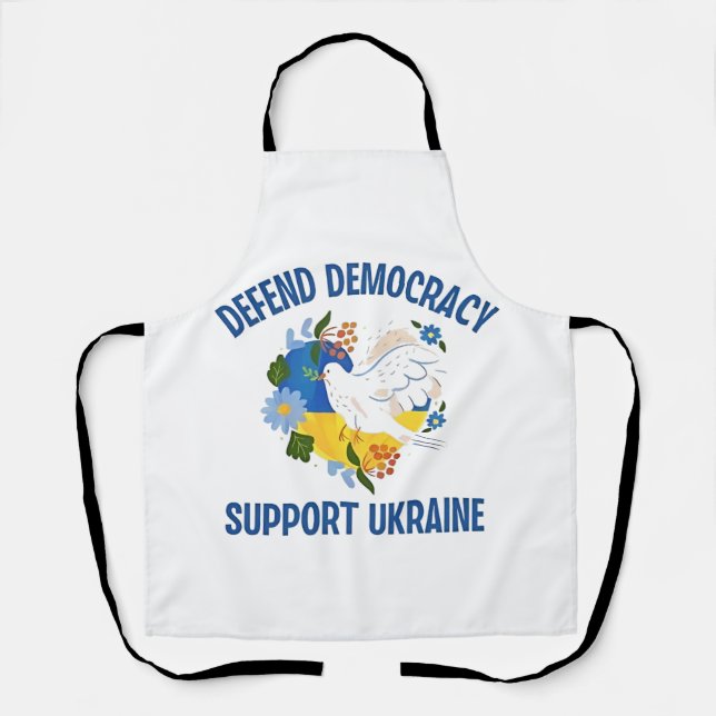 Defend Democracy Support Ukraine American Apron (Front)