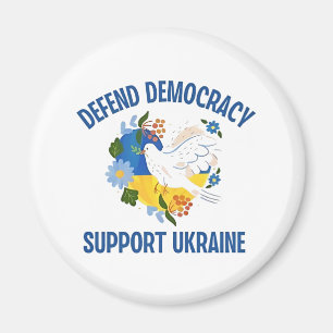 Defend Democracy Support Ukraine American Magnet