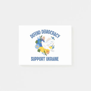 Defend Democracy Support Ukraine American Post-it Notes