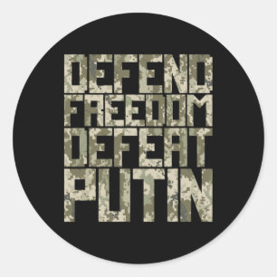 Defend Freedom Protect Ukraine Ukraine Support  Classic Round Sticker