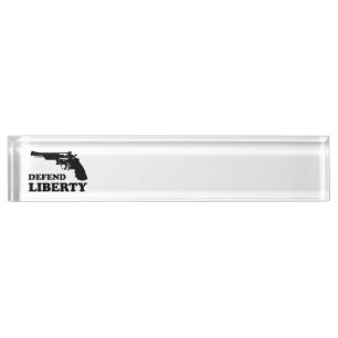 Defend liberty nameplate