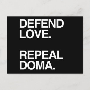 DEFEND LOVE REPEAL DOMA -.png Postcard