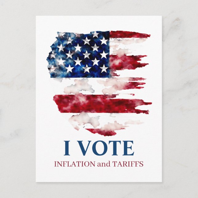 Defend Tariffs Taxes Inflation Political Postcard (Front)