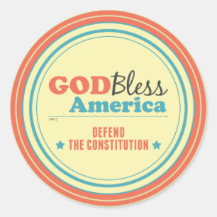 Defend The Constitution Classic Round Sticker