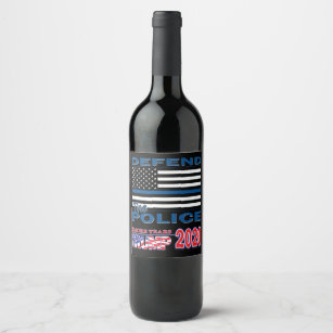 Defend the Police - Trump 2020 Wine Label