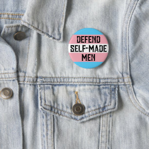 defend trans men 2 inch round button