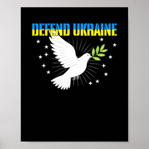 Defend Ukraine Peace Dove Poster