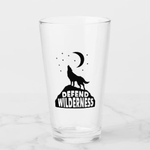 Defend Wilderness Wolf Moon Glass